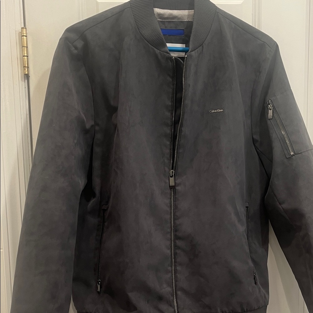 Calvin Klein Men's Dark Gray Bomber Jacket
